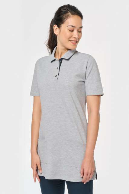 LADIES’ SHORT-SLEEVED LONGLINE POLO SHIRT