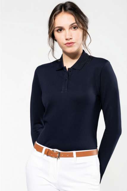 LADIES' LONG-SLEEVED SUPIMA® POLO SHIRT